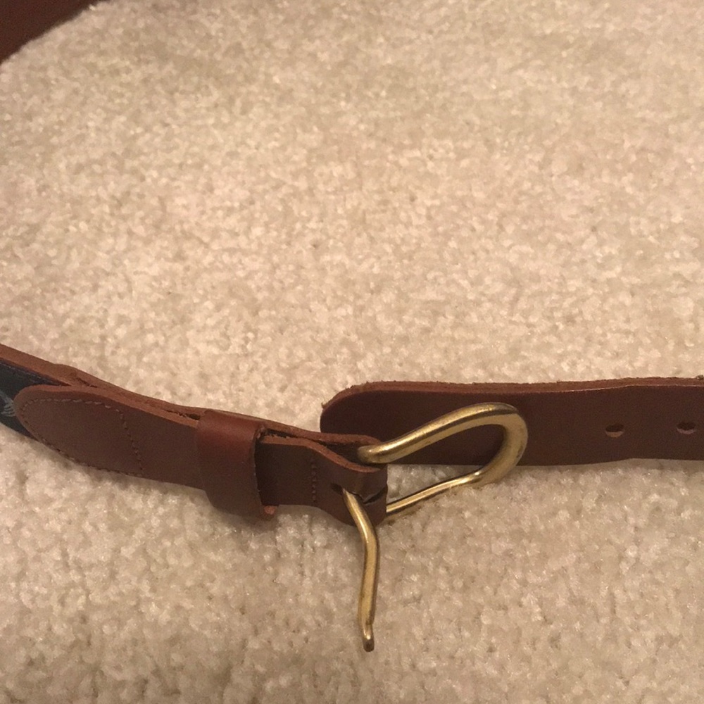 Leather Belt with saltwater fish design
